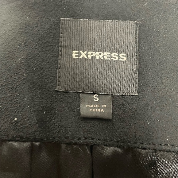Express Black Faux Suede Jacket | Size Small - Picture 4 of 6